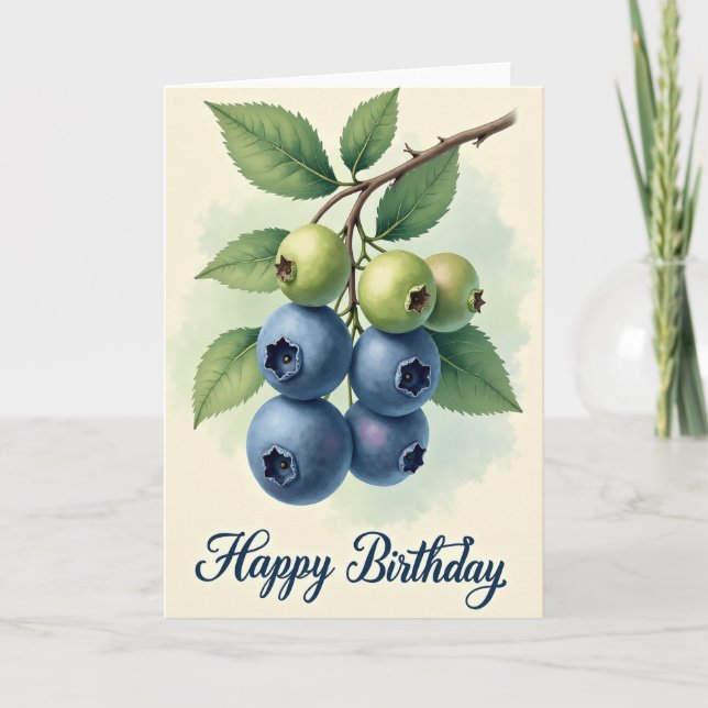 Lovely Berry Birthday Card (Front)