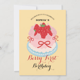Lovely Berry Birthday Party  Invitation
