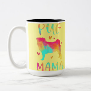 Lovely Best Pug Mum Ever Two-Tone Coffee Mug