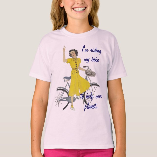 lovely bicycle lady T-Shirt (Front)