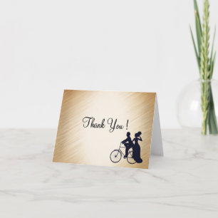 Lovely Bicycle Thank You Blank Inside