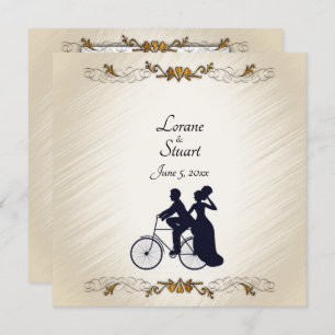 Lovely Bicycle Wedding Theme  Invitation