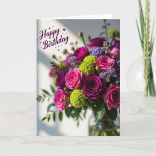 Lovely Birthday Fuchsia Card