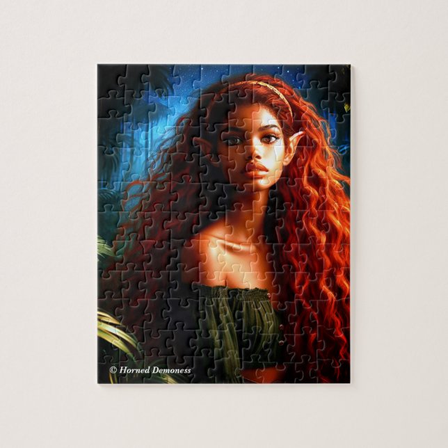 Lovely black elf jigsaw puzzle (Vertical)