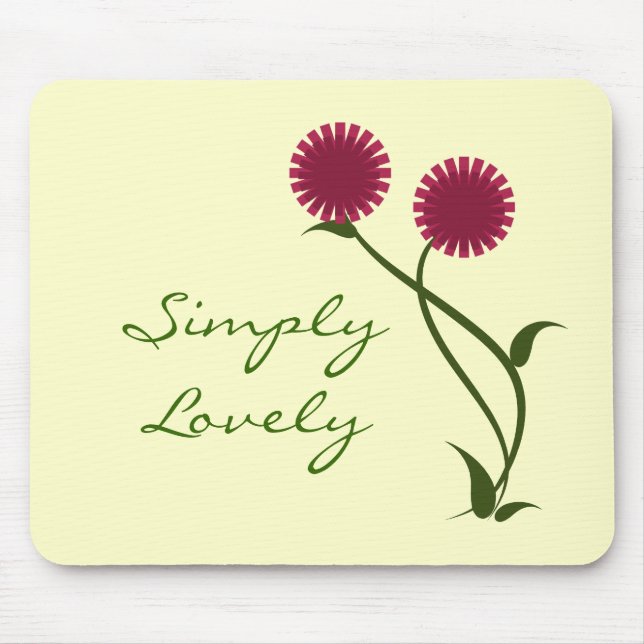 Lovely Blooms Mousepad, Fuchsia Mouse Mat (Front)