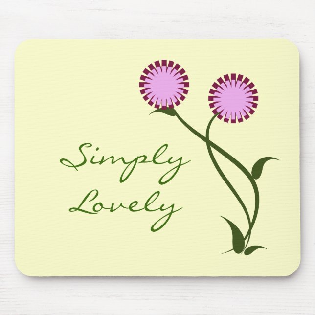 Lovely Blooms Mousepad, Lavender Mouse Mat (Front)