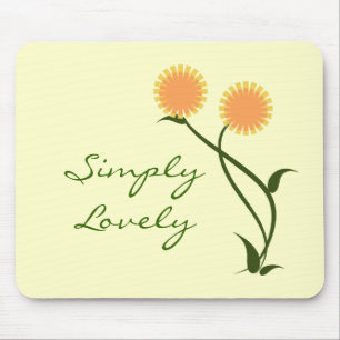 Lovely Blooms Mousepad, Orange Mouse Mat
