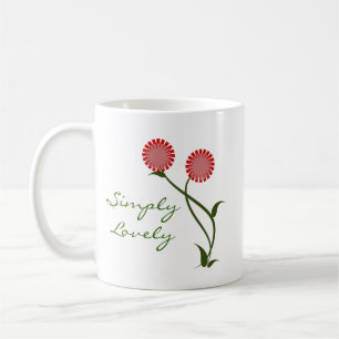 Lovely Blooms Mug, Red Coffee Mug