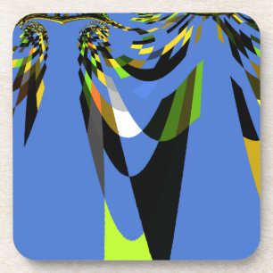 Lovely Blue African Tribal Motif Pattern Art Print Coaster