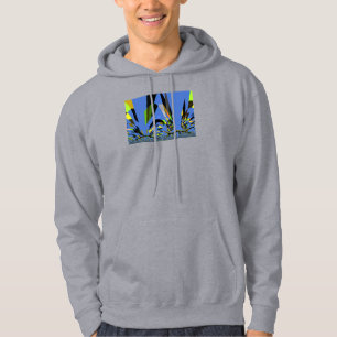 Lovely Blue African Tribal Motif Pattern Art Print Hoodie