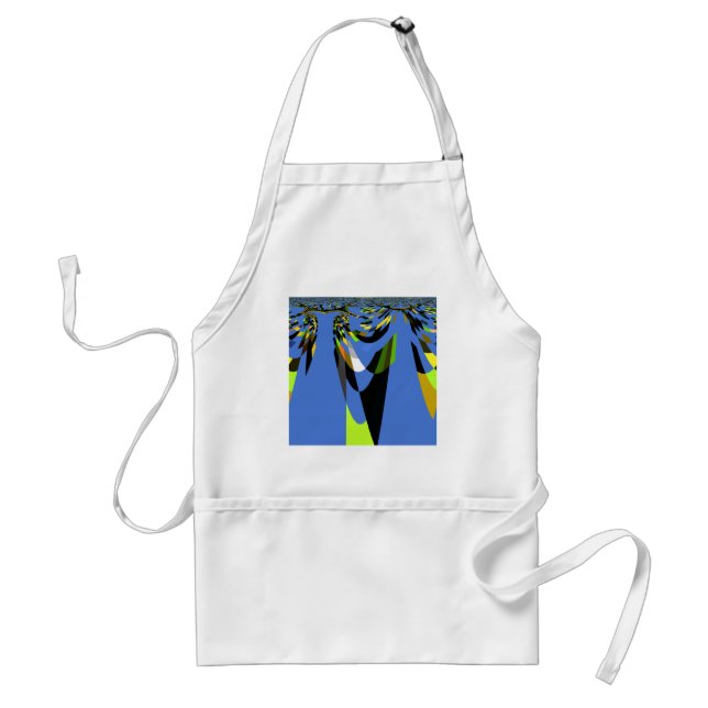 Lovely Blue African Tribal Motif Pattern Art Print Standard Apron (Front)
