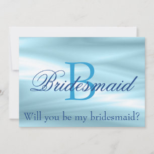 Lovely Blue Bridesmaid Proposal Invitation