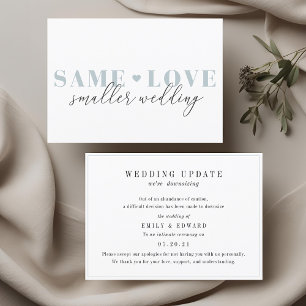 Lovely Blue Heart Wedding Update Announcement