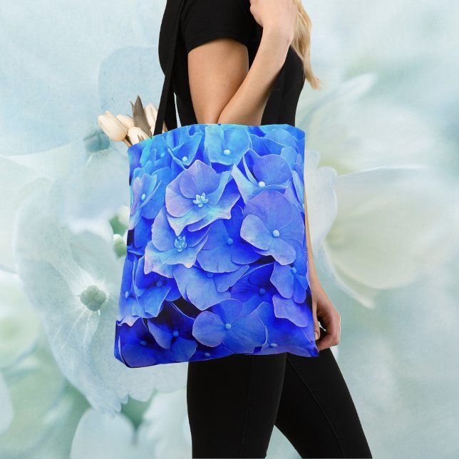 Lovely Blue Hydrangea Tote Bag (Creator Uploaded)