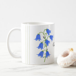 Lovely Bluebells Classic Mug With Green Stripes