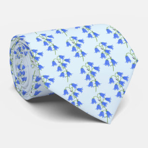 Lovely Bluebells Pale Blue Necktie