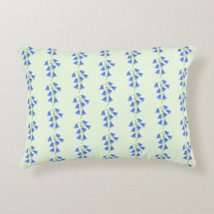 Lovely Bluebells Pale Green Decorative Cushion