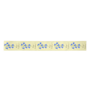 Lovely Bluebells Pale Yellow Satin Ribbon
