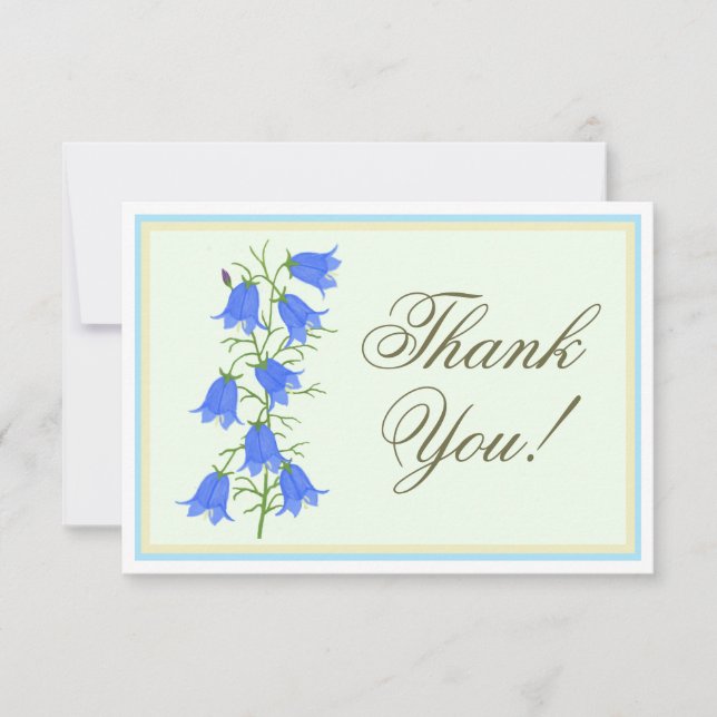 Lovely Bluebells Retirement Thank You Card (Front)