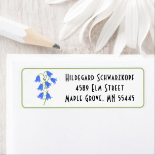 Lovely Bluebells White Return Address Label