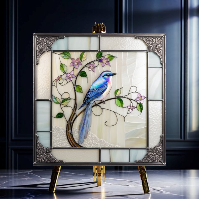 Lovely Bluebird 2 on Flowering Vine Tile (Creator Uploaded)