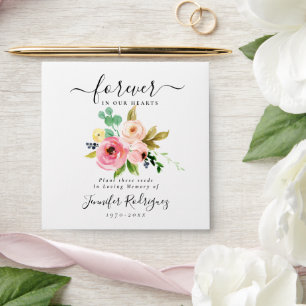 Lovely Blush Boho Seed Packet Memorial Funeral Envelope