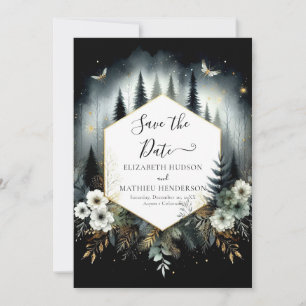 Lovely Boho Enchanted Forest Wedding Save The Date