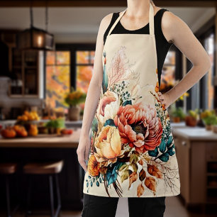 Lovely boho fall bouquet apron