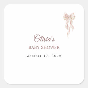 Lovely Bow Square Sticker