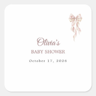 Lovely Bow Square Sticker
