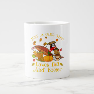 Lovely Boxer In Fall Cute Animal Lover Gift Large Coffee Mug