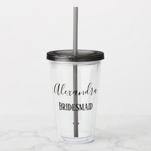 Lovely Bridesmaid Acrylic Tumbler