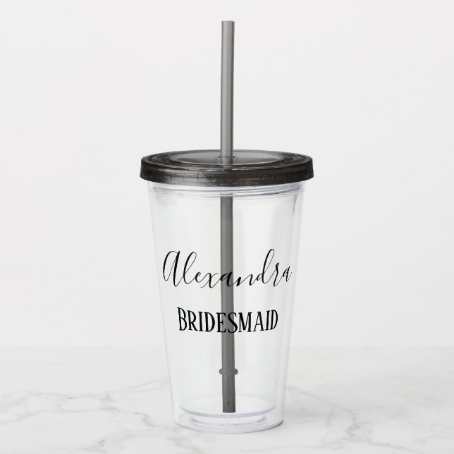 Lovely Bridesmaid Acrylic Tumbler (Front)