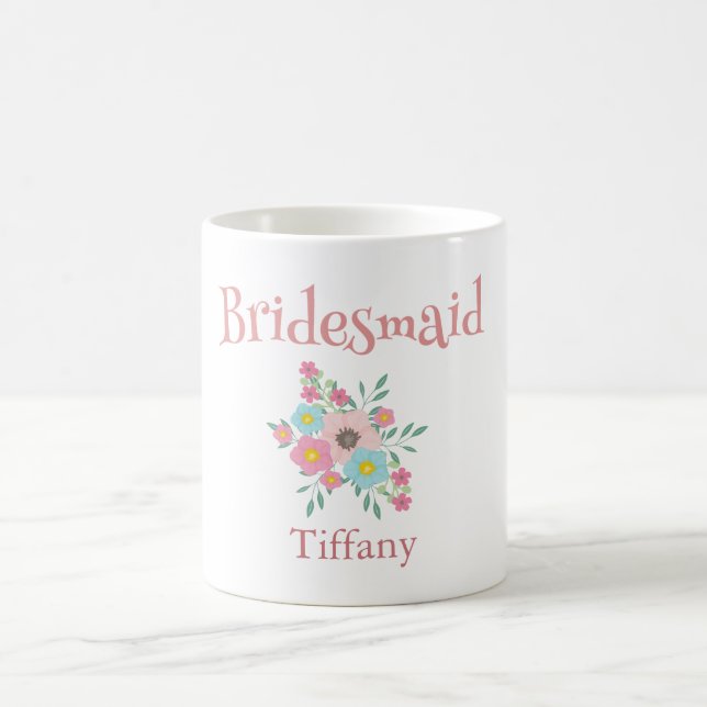 Lovely bridesmaid Floral Coffee Mug (Center)