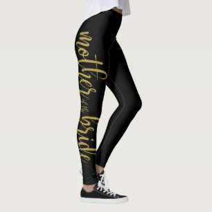 Lovely Brushed Script Glitter Mother of the Bride Leggings