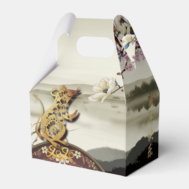 Lovely bucolic scene Chines Rat Year 2020 GFB Favour Box (Back Side)