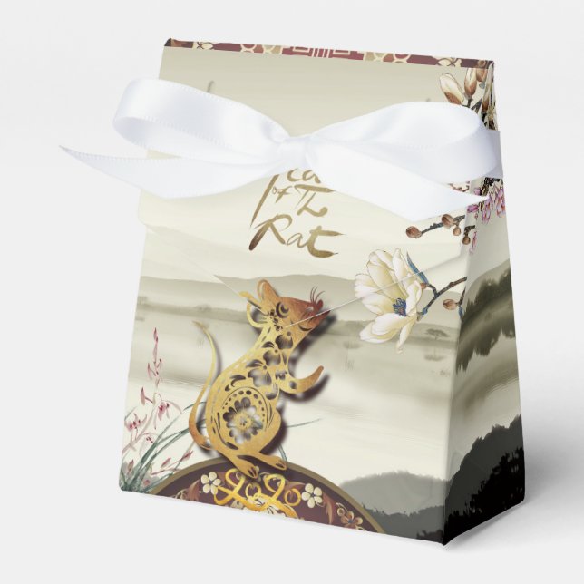 Lovely bucolic scene Chines Rat Year 2020 TFB Favour Box (Front Side)