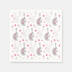 Lovely bunnies. napkin