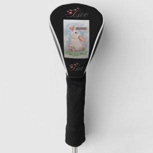 Lovely Bunny cartoon animated Golf Head Cover