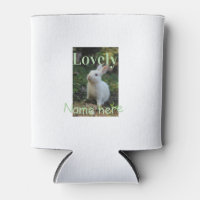 Lovely bunny rabbit pet photo name green pastel