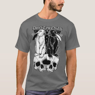 Lovely bunny rabbit rabbits moon night sky design  T-Shirt