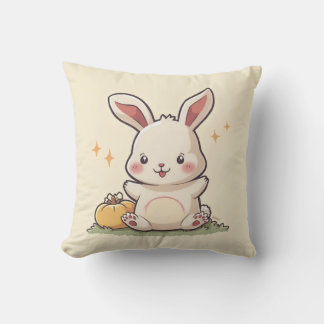 Lovely bunny Throw Pillow
