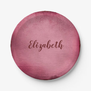 Lovely Burgundy Paper Plate