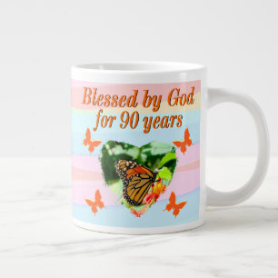LOVELY BUTTERFLY 90TH BIRTHDAY PRAYER MUG