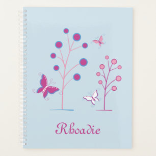 Lovely butterfly blue and purple planner