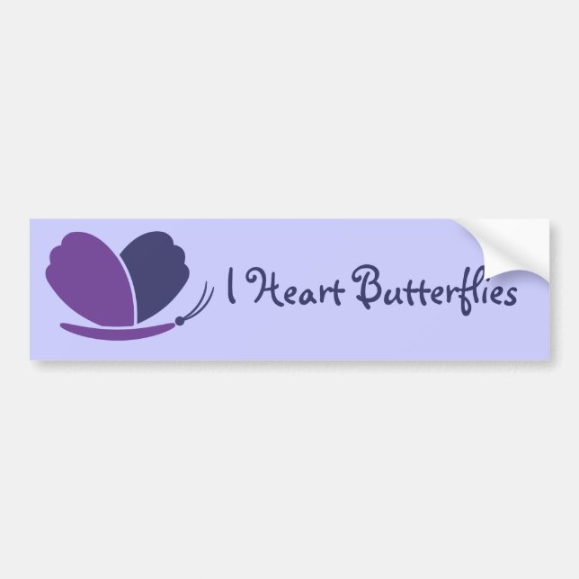 Lovely Butterfly Bumper Sticker (Front)
