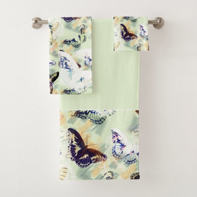 Lovely butterfly stylish bath towel set (Insitu)