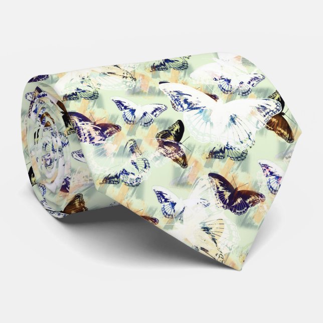 Lovely butterfly stylish colourful tie (Rolled)