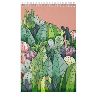 Lovely Cactus Garden Calendar