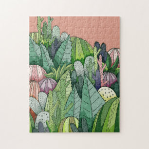 Lovely Cactus Garden Jigsaw Puzzle